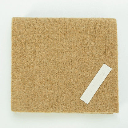 Solid Color Imitation Cashmere Warm Perforated Crossed Scarf