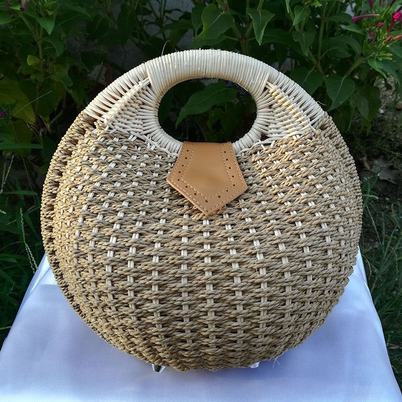 Fashion Rattan Weaving Hand Bag