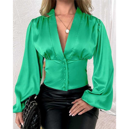 Solid Color Casual Loose Shirt