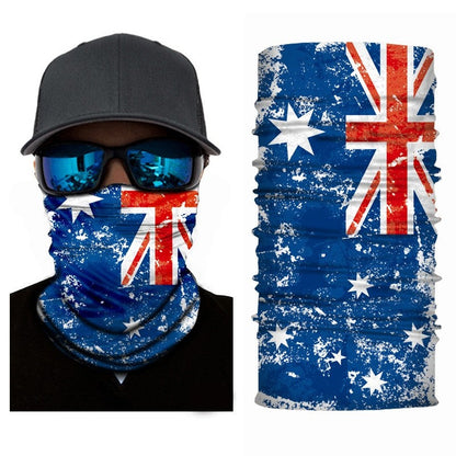 Motorcycle Flag Print Multi-Ways Scarf