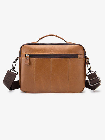 Leather Handbag Business Briefcase Crossbody Shoulder Bag