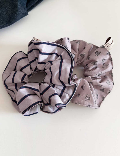 Striped Floral Sweet Scrunchie Hair Tie