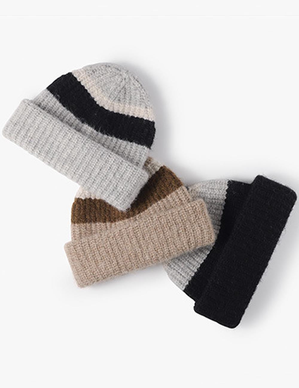 Winter Thicken Cuff Knit Wool Beanie