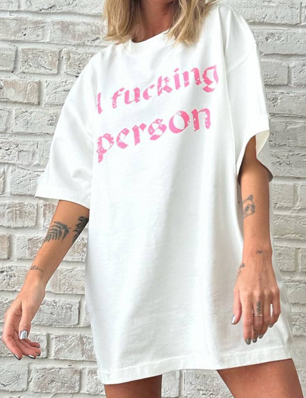 Round Neck Print Loose Short Sleeves Top