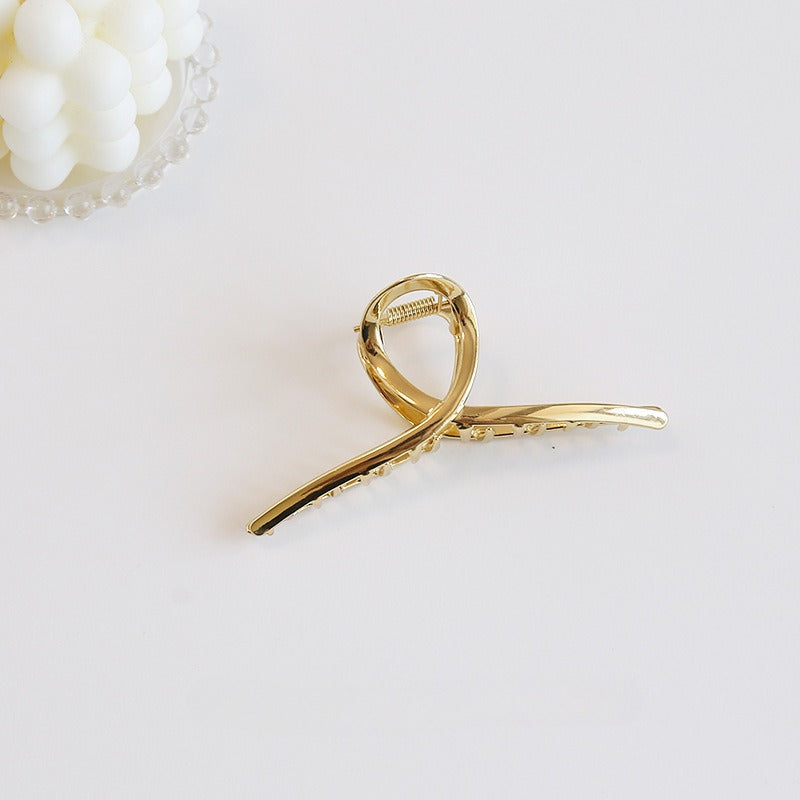 Minimalist Solid Color Metal Hair Claw Clip