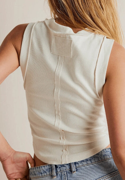 Basic Round Neck Ribbed Tank Tops