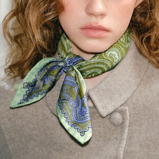 Simple Print Scarf Satin Scarf