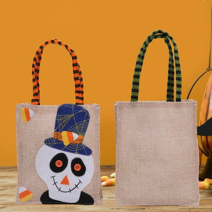 Ramie Cotton Cute Cartoon Halloween Candy Bag Handbag