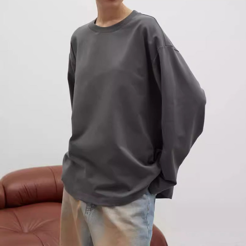 Casual Loose Round Neck Long Sleeve Top