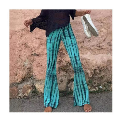 Tie-Dye Drawstring Casual Pants