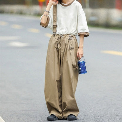 Detachable Strap Lantern Cargo Pants