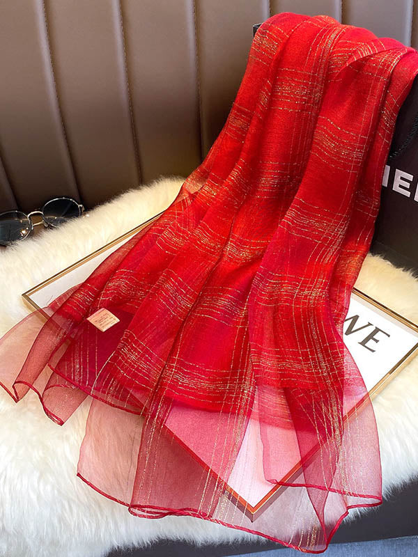 8 Colors Fashion Sunscreen Silk Scarf