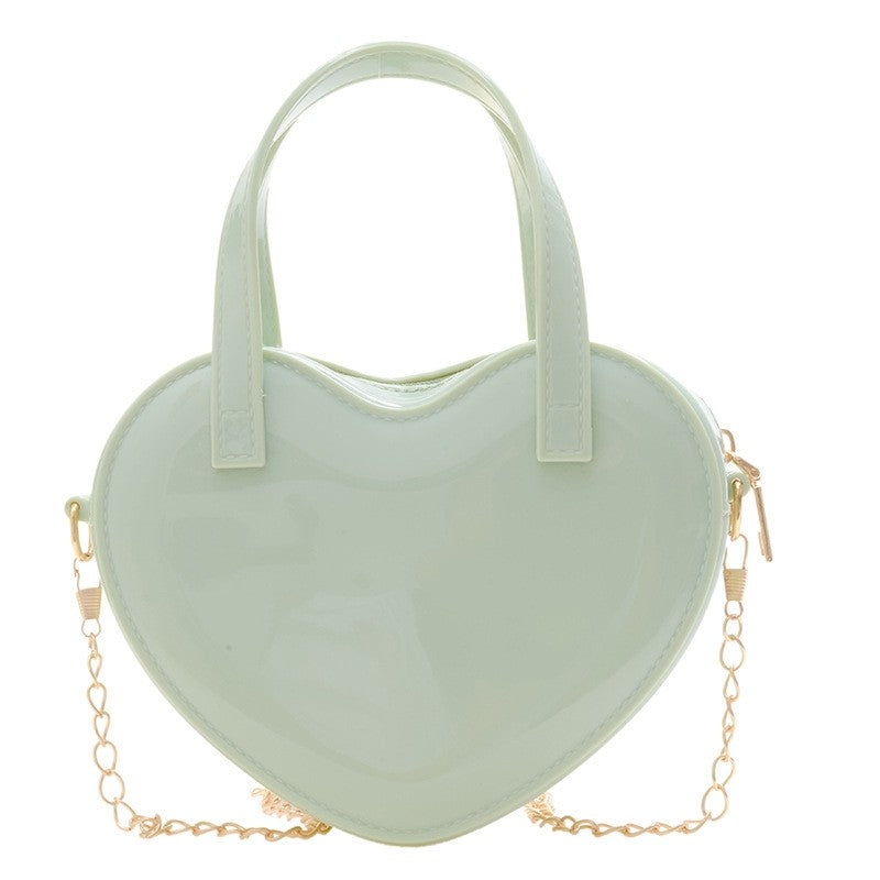 Candy Color Heart Shape Mini Handbag