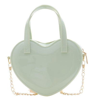 Candy Color Heart Shape Mini Handbag