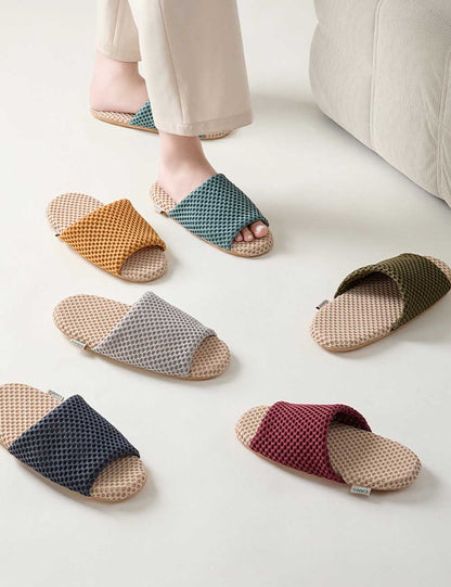 Simple Soft Mesh Breathable Home Slippers