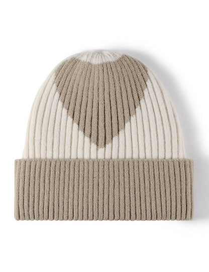 Color Block Love Jacquard Knit Beanie