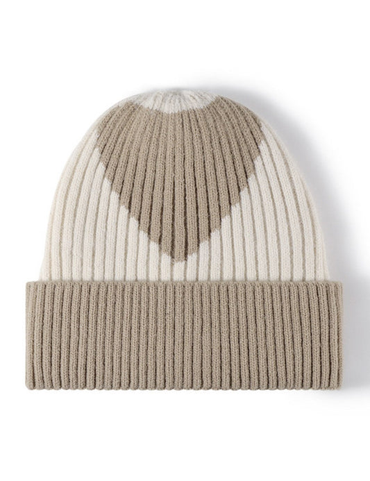 Color Block Love Jacquard Knit Beanie