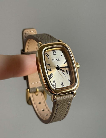 Elegant Roman Dial Small Rectangle Quartz Watch