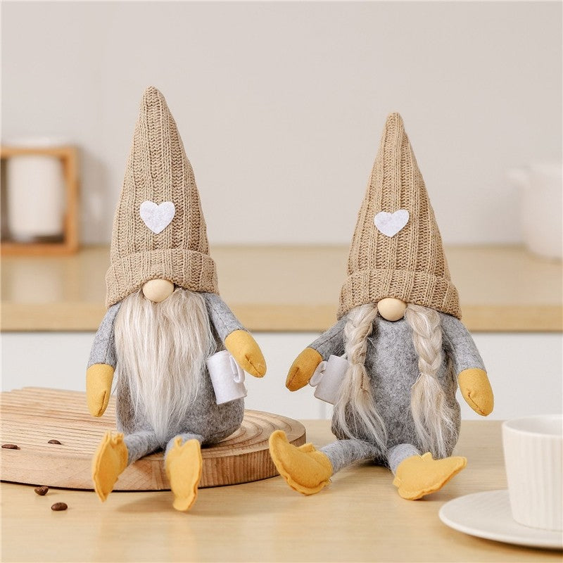 Knitted Heart Hat Plush Doll