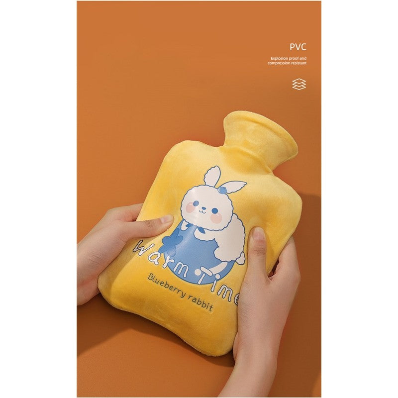 Cute Cartoon Printed Fleece Cover Hot Water Bag