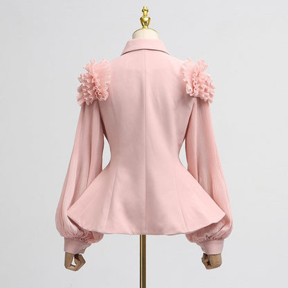 Fashion Luxury Two Piece Dress Floral Mesh