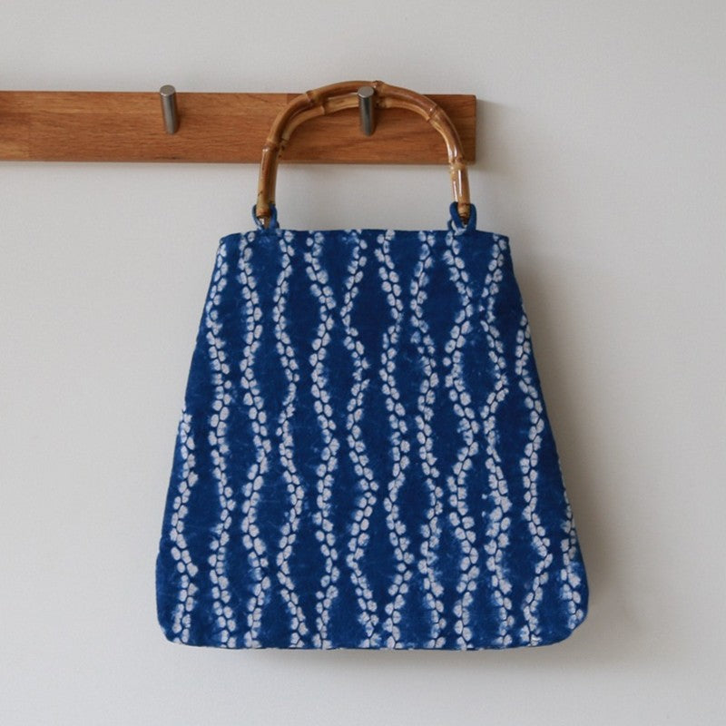 Tie Dye Bamboo Handle Bag