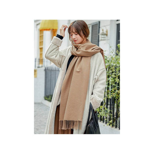 Both-side Warm Tasseled Super Long Scarf