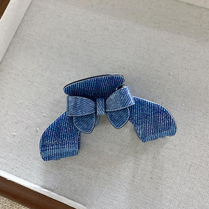 Cute Denim Style Bow Knot Hair Claw