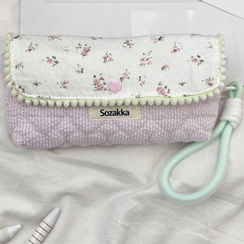 Floral Large Capacity Multi-Function Pencil Pouch