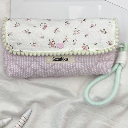 Floral Large Capacity Multi-Function Pencil Pouch
