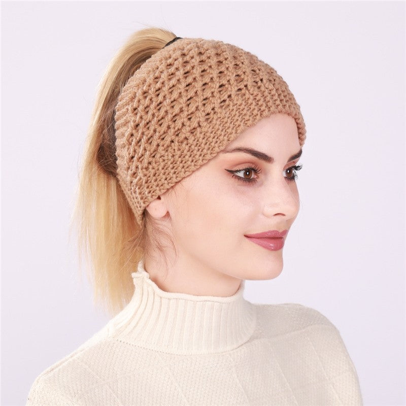 Solid Color Knitted Warm Ear Protection Beanie