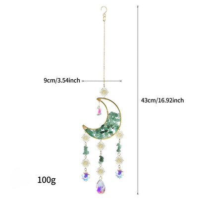 Colorful Stone Moon Crystal Home Hangings