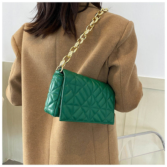 Women's Simple Thick Chain One Shoulder Underarm Handbag