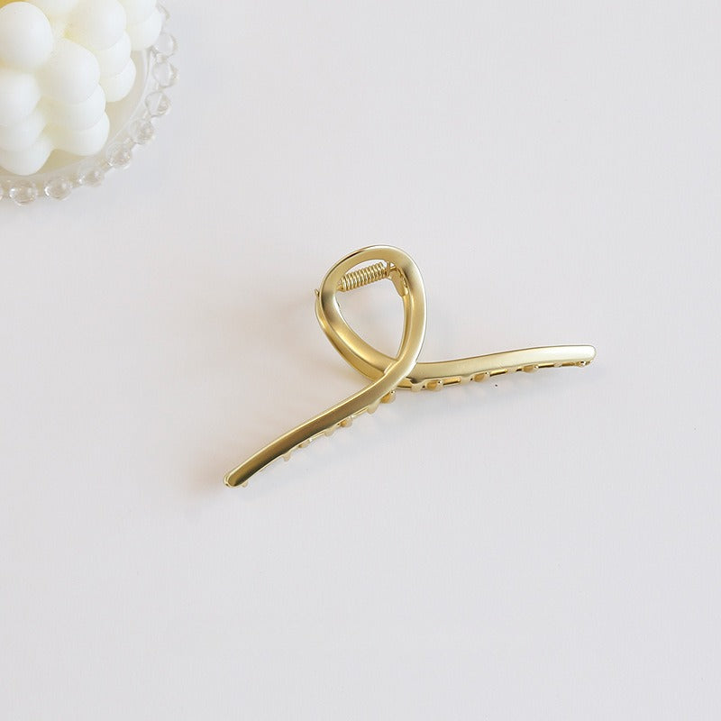Minimalist Solid Color Metal Hair Claw Clip