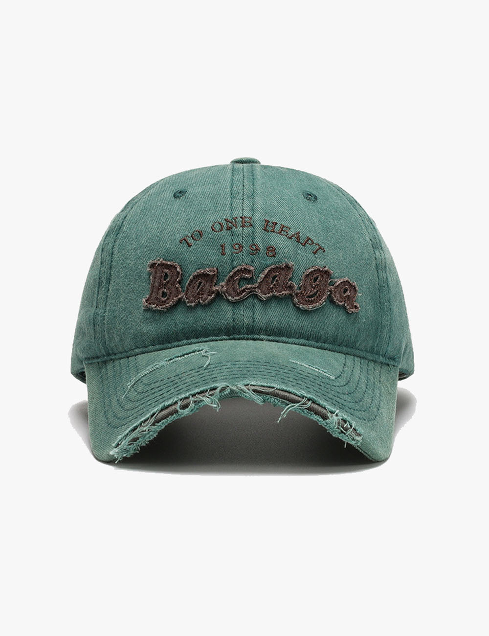 Distressed Washed Letter Embroidered Baseball Cap