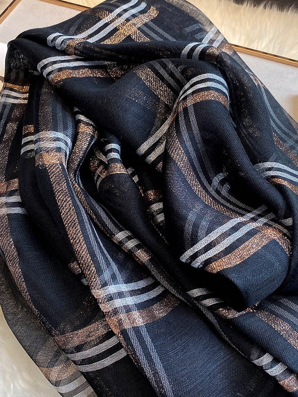 Personality Warm Striped Plaid Scarf