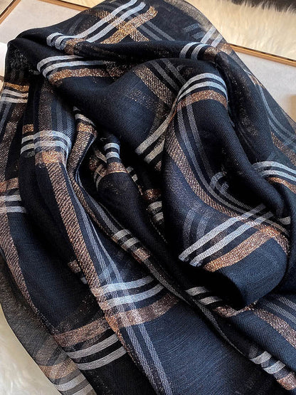 Personality Warm Striped Plaid Scarf