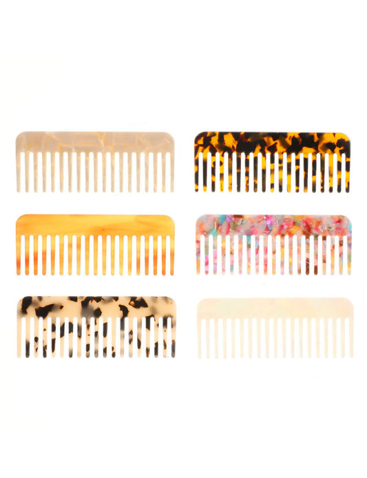Acrylic Square Mini Portable Hair Combs
