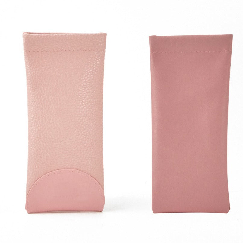 Minimalist Soft Leather Portable Eyeglass Pouch