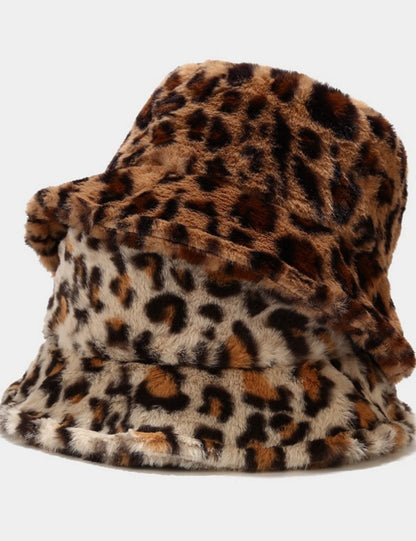 Versatile Leopard Print Thicken Bucket Hats