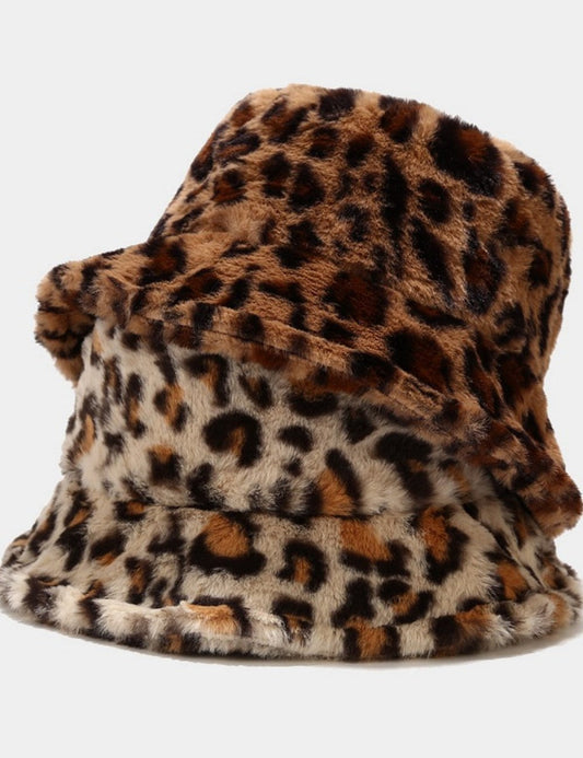 Versatile Leopard Print Thicken Bucket Hats