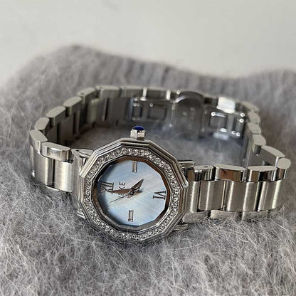 Elegant Rhinestone Stainless Steel Quartz Watch