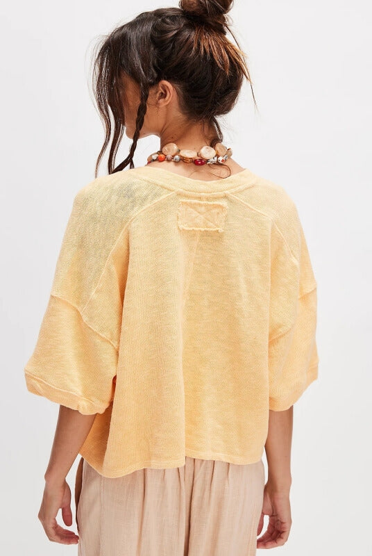 Loose Midi Sleeves Button Down Knit Tops