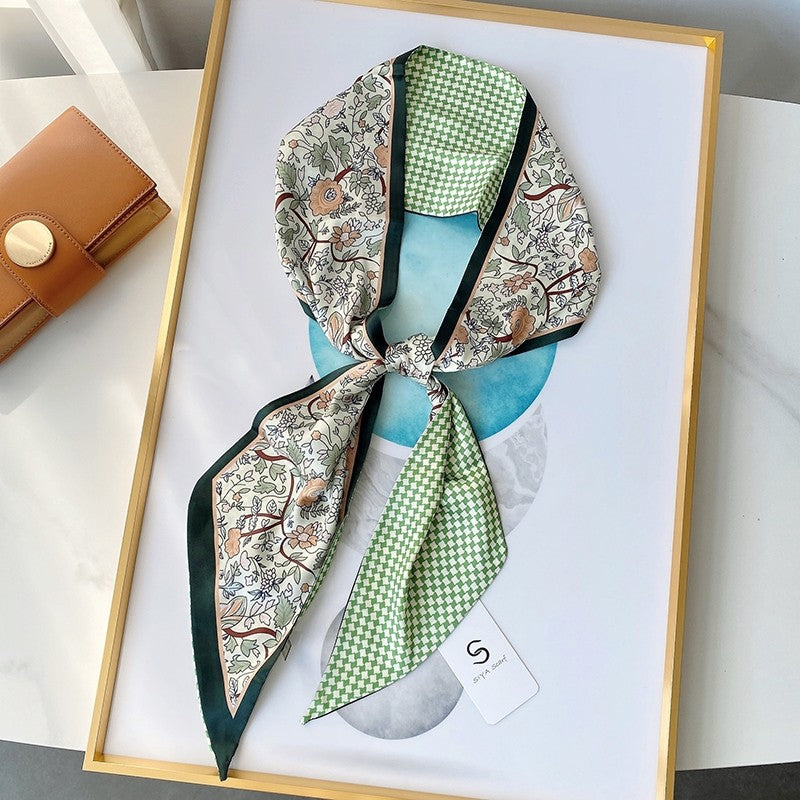 Vintage Floral Long Hairband Scarf