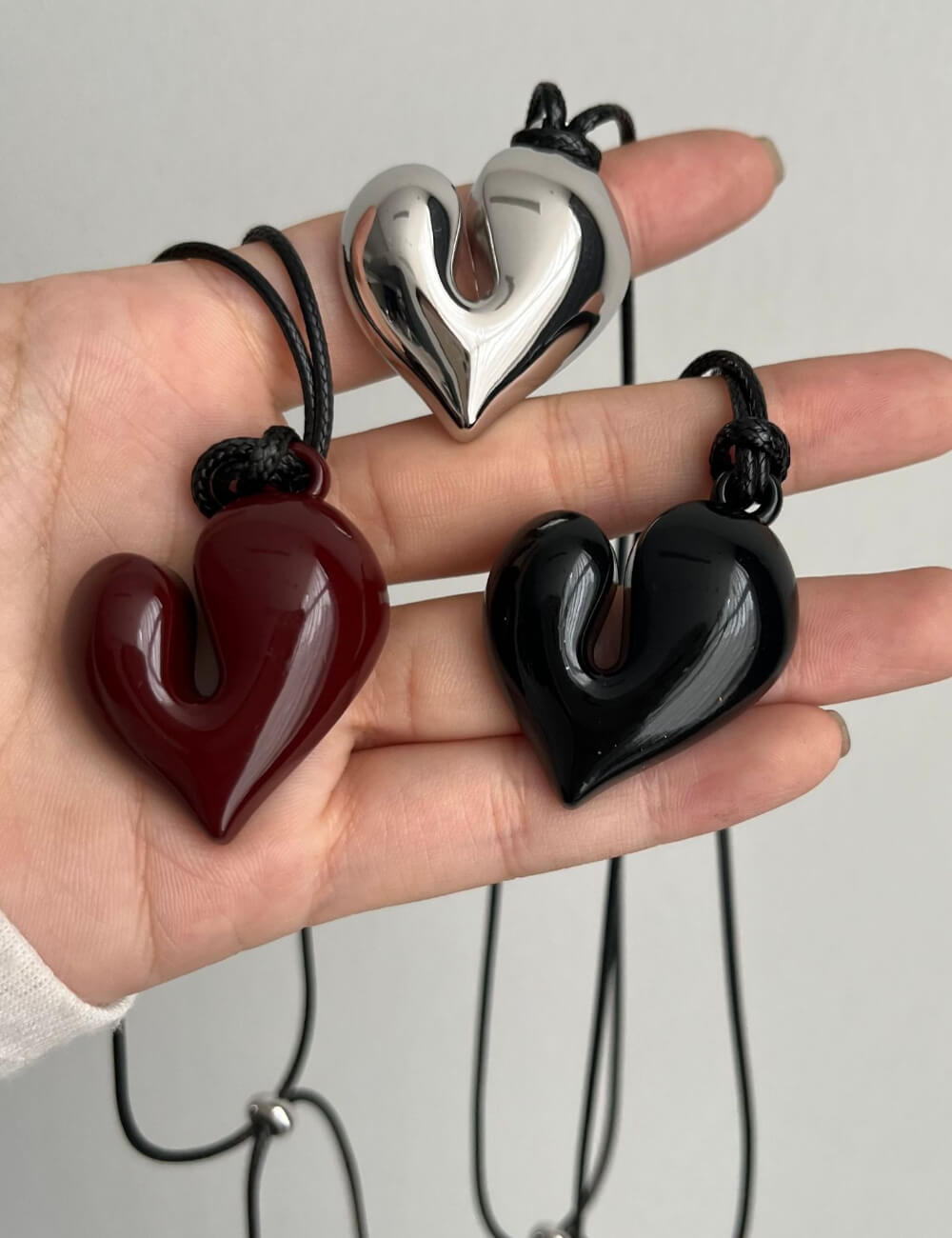 Minimalist Heart Pendant Adjustable Necklace