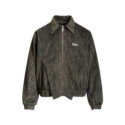 Vintage Style Suede Leather Jacket