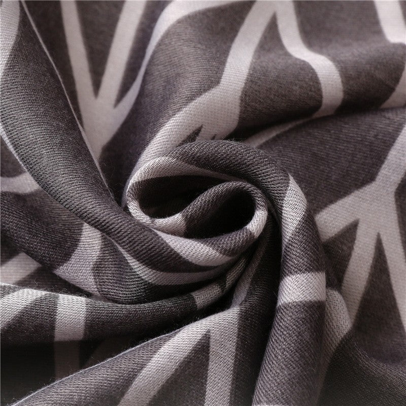 Simple Fashion Tropical Plant Leaf Scarf