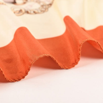 Satin Vintage Printed Square Head Scarf