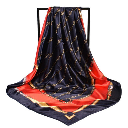 Fashion Retro Geometric Pattern Square Scarf