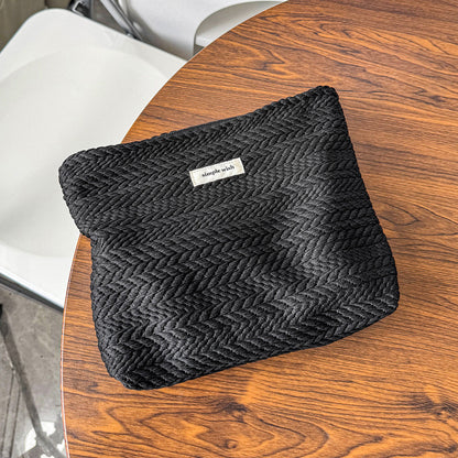 Solid Color Portable Makeup Bag